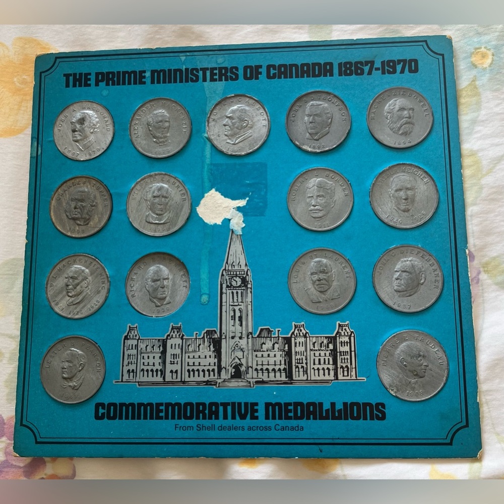 The Prime Ministers of Canada 1867-1970 Commemorative Medallions